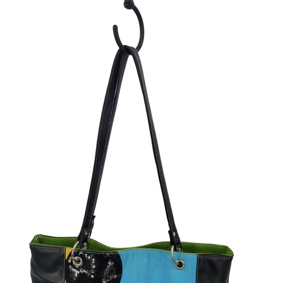 Disney World Park Resort Vegan Sequined Mickey Mouse Tote Bag Black Shoulder - Picture 7 of 11